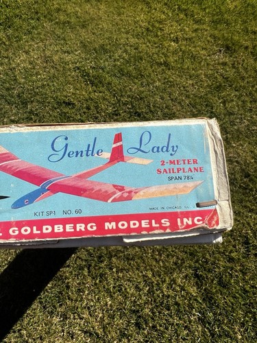 Open Box Vintage Carl Goldberg Models Gentle Lady 2 Meter Sailplane Kit *READ* - Picture 7 of 16