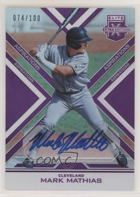 2016 Panini Elite Extra Edition Aspirations Purple 74/100 Mark Mathias Auto 0r4