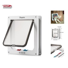 Large Cat Door Outer Size 9.9" x 9.2", 4 Way Locking Cat Flap Door for Interi...