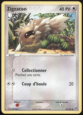Pokemon Karte Zigzaton 85/100 Sandsturm Französisch