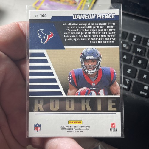 2022 Zenith Red Zone #140 Dameon Pierce Houston Texans RC Rookie - Picture 2 of 2