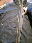 Nike Hooded Fleece Lined Winter Jacket Black Gray @ White Large