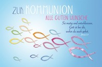 Kommunion - GlüCkwunschkarte Im Format 11,5 X 17 Cm Mit Umschlag - Viele Bunte G