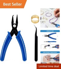 Jewelry Split Ring Pliers with Ergonomic Blue Handles