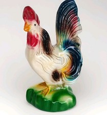 ANCIENNE TIRELIRE A CASSER EN PLÂTRE FORME DE COQ 