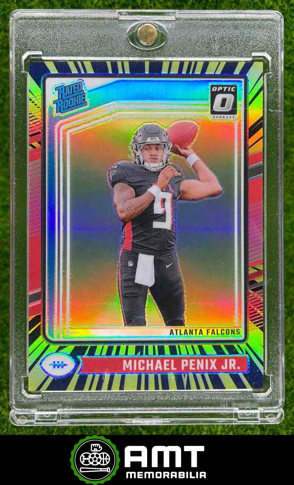 Michael Penix Jr. 50/75 2024 Panini Donruss Optic Electricity Falcons #279