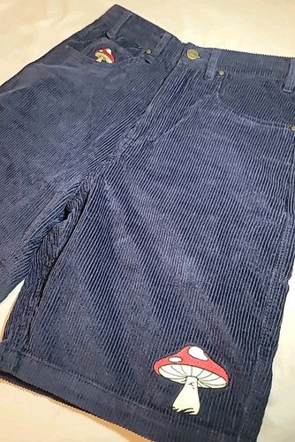 Butter Goods X The Smurfs Blue Corduroy Shorts SUPER RARE! Mens Size 28 - Zdjęcie 11 z 12