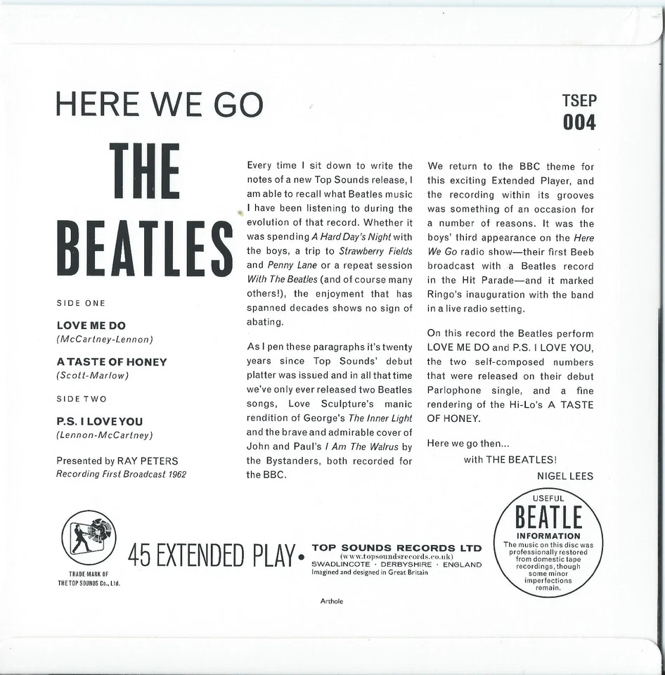 THE BEATLES 'Here We Go' new Top Sounds EP 1960s beat - Image 2 of 4