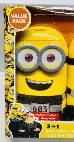 Despicable Me 3 Minions 3 In 1 Body Wash Shampoo Conditioner Strawberry Banana - Picture 2 of 11