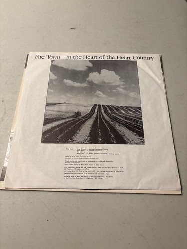 FIRE TOWN IN THE HEART OF THE HEART COUNTRY VINYL RECORD LP 1987 ROCK VG+/NM - Picture 5 of 6