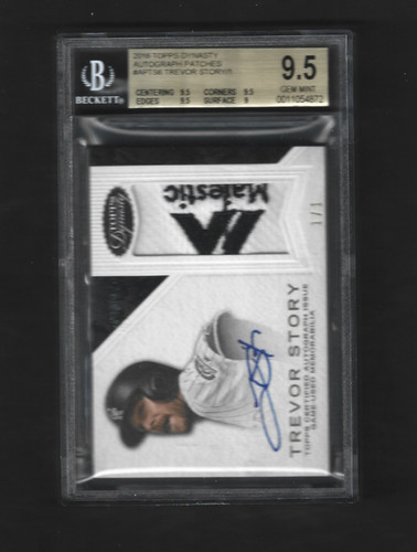 Trevor Story    2014 Topps Dynasty  1/1 Majestic Tag + Auto   BGS 9.5/10