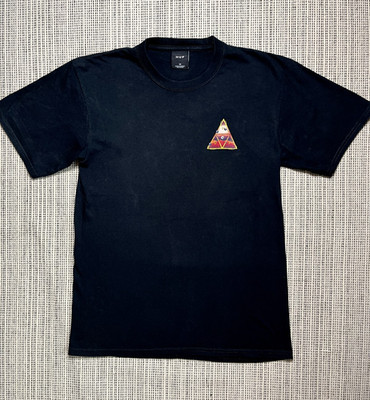 HUF Mirage Triple Triangle T-Shirt Schwarz Herren Medium Graphic Tee Third Eye Skate