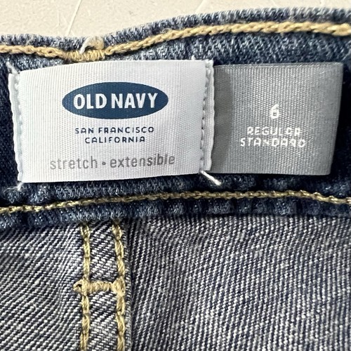 Old Navy Jean Shorts Girls Size 6 Mid Length Rope Belt Adjustable Waistband NWT - Picture 6 of 13