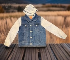 Levi's Denim Hooded Trucker Jacket Youth Size 7 Lg