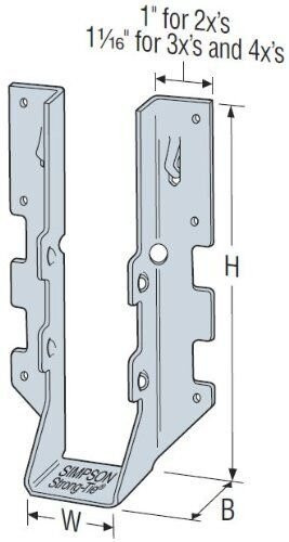 Simpson Strong-Tie LUS Galvanized Face-Mount Joist Hanger for 2x6, Steel - Picture 2 of 5