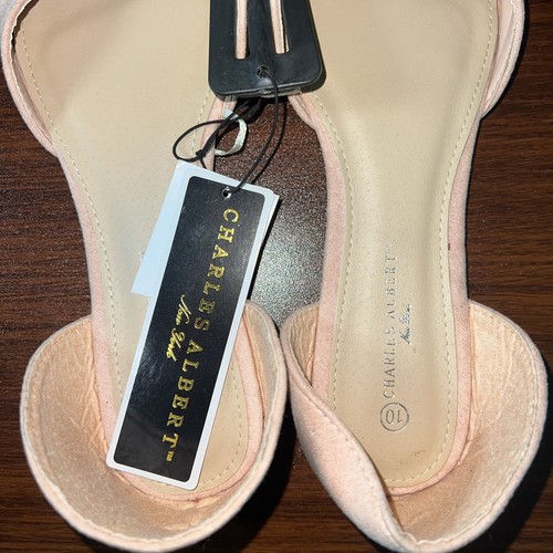 Charles Albert Blush Dorsay flacher Damen-Ballerinas Größe 10 neu mit Etikett! " 🍀 - Bild 3 von 12