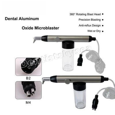 Dental Alumina Air Polisher Abrasion Microetcher Sandblasting Gun 2/4Holes