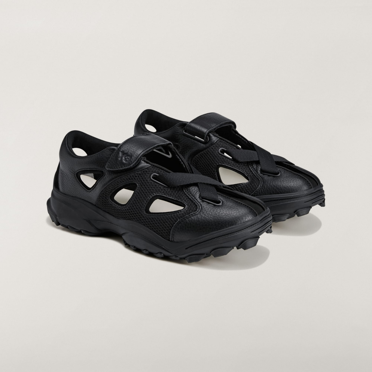 adidas Y-3 GSG9 Sandal Leather Triple Black KI4346 Men's Size | eBay