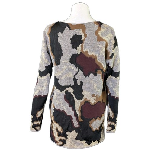 Lafayette 148 New York Sweater Wool Blend Bateau Neck Long Sleeve Pull Over MED - Picture 4 of 11