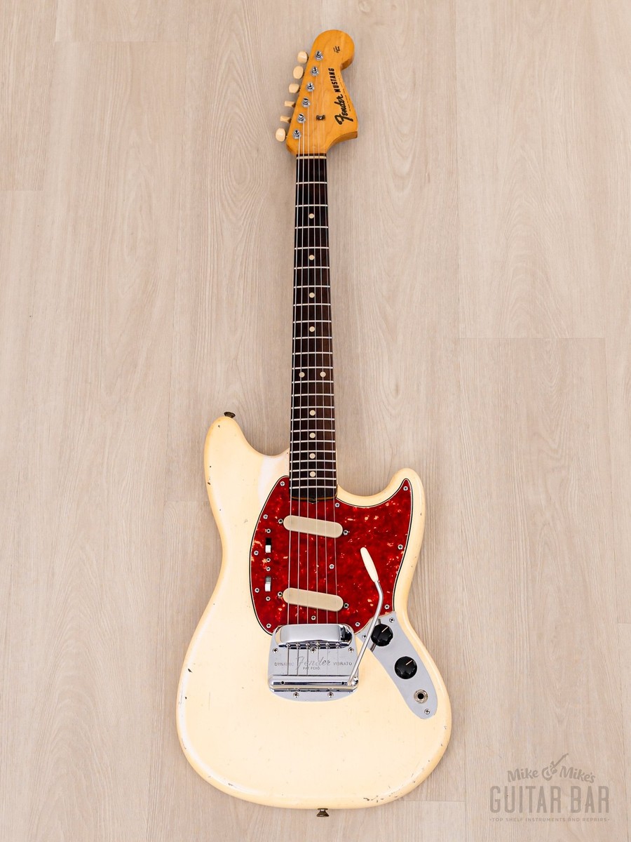 1966 Fender Mustang Vintage Offset Guitar Olympic White w