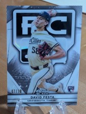 2025 Topps Chrome Black David Festa #124 White Refractor 7/10 (RC) Variation