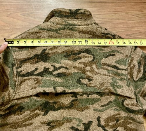 Rare Vintage King Of The Mountain Sports Wool Pullover Camo Wyoming USA Size L - Picture 11 of 12