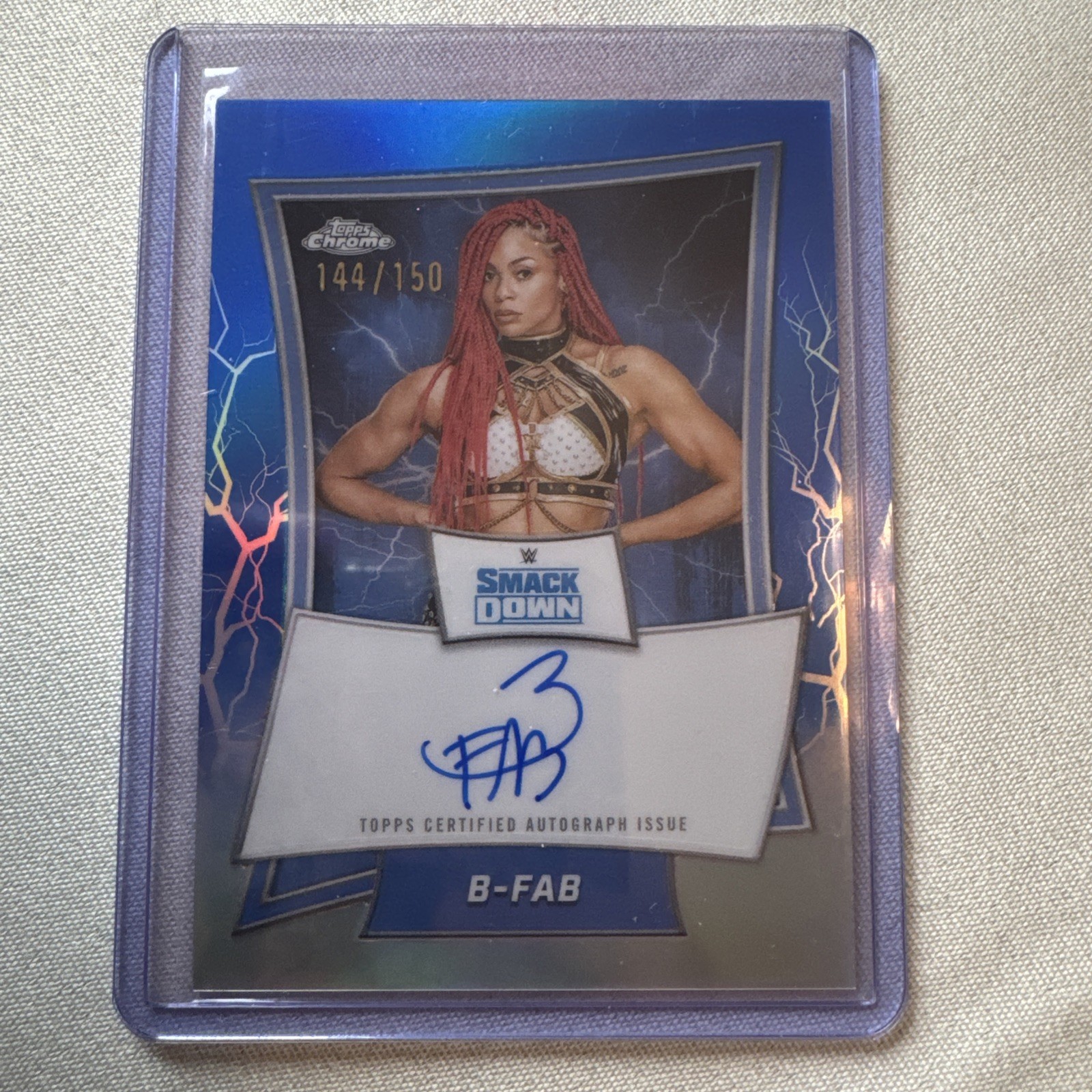 B-Fab 2025 Topps Chrome WWE Blue Brand Autographs /150 Auto #BBA-FAB🔥