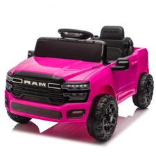 12V Kids Ride on Truck w/ Parents Control 3 Speed LED Light Pink