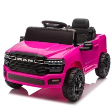 12V Kids Ride on Truck w/ Parents Control 3 Speed LED Light Pink