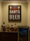 Darts & Beer That’s Why I’m Here Wall/door Plaque. Man Cave Or Home Bar Ideas