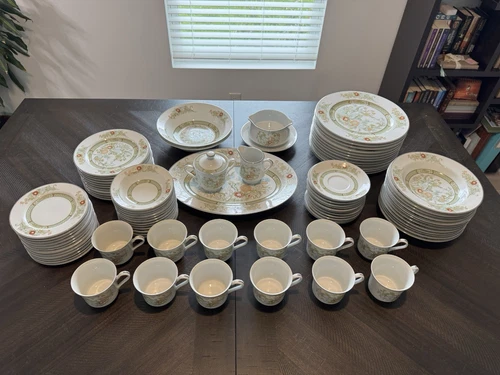 Mikasa Kabuki China L911: 7-Piece Set for 12 + Serving Extras + Protective Cases