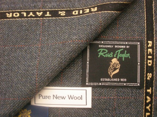 Reid & Taylor WOOL (Woollen) PLAID JACKETING FABRIC MADE IN SCOTLAND = 2.0 m. - Picture 10 of 11