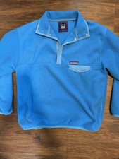 Vintage Gap Pullover Men  s L/Xl Blue Arctic Light Fleece snap mock neck hiking