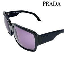 PRADA SPR11A Sunglasses Black/Purple Lens Italy Made Women Men Auth Excellent