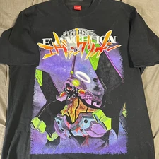Vintage Neon Genesis Evangelion anime manga short sleeve shirt