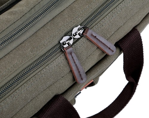 Stylish 17 inch Canvas Laptop Bag Messenger Bag Briefcase Vintage Crossbody S... - Picture 7 of 7