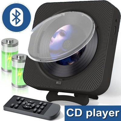 Tragbar CD Player Bluetooth HiFi Lautsprechern FM Radio Desktop-CD-Player DE