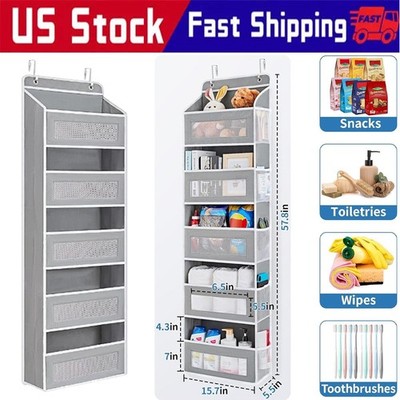 Over The Door Storage 5 Shelf Hanging Organizer With 5 Large Capacity Pockets