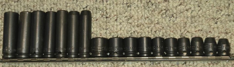 ~Proto 3/8 Drive ~17Pc. ~Metric Standerd&Deep Socket Set - 6 Point - Image 4 of 4