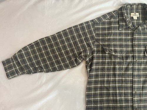 Woolrich Flannel Button Up Shirt Long Sleeve Green Plaid XXL - Picture 9 of 15