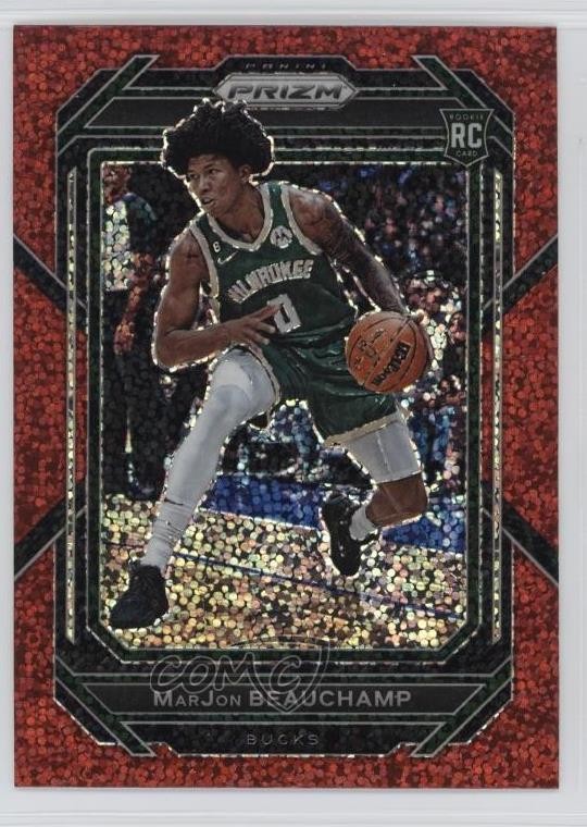 2022-23 Panini Prizm Red Sparkle Prizm MarJon Beauchamp #268 6j0