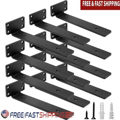 Heavy Duty Floating Shelf Brackets Hidden Wall Supports 12 Pack Iron L Brackets
