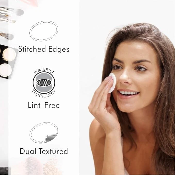 Tulipanes 50 almohadillas de algodón facial redondas en un cierre de cremalle... - Imagen 3 de 4