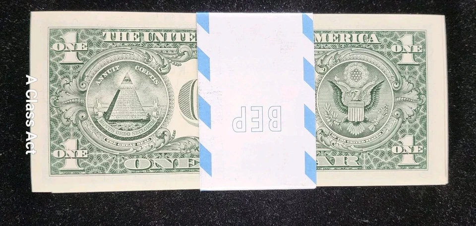 2003  $1 - 100 Note Star Pack Consecutive Serial #'s Dallas. F 1929 K☆. T8706 - Image 4 of 4