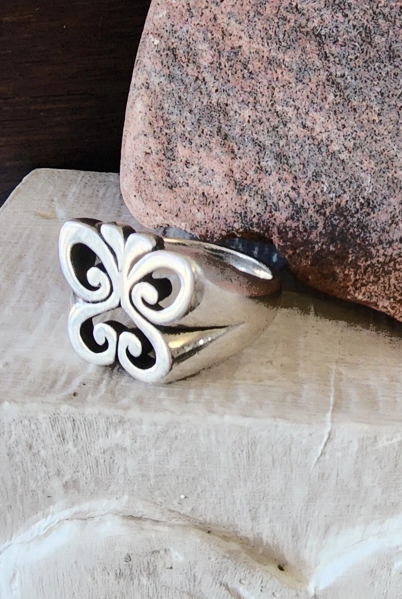 Retired James Avery WIDE Butterfly Ring Size 9 NEAT Piece Vintage