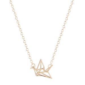 Details About Golden Origami Paper Crane Necklaces Pendants Bird Dove Necklace Women Jewelry