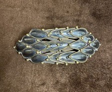 Vintage Metal Belt Buckle Large Mixed Metal Brutalist Statement Piece
