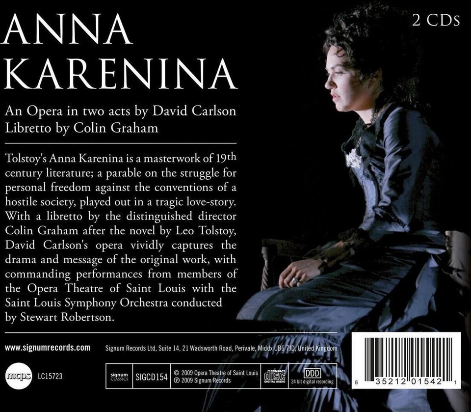 ██ OPER ║ David Carlson ║ ANNA KARENINA ║ 2CD ║ Neuwertig - Bild 2 von 2