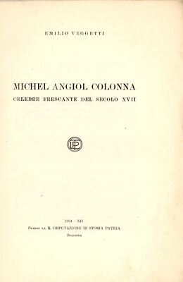 Michel Angiolo Berühmte Freskensäule aus dem 17. Jahrhundert Gemüse, Emilio 1934