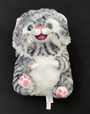 Nanco Rare White Tiger Cub Black Stripes Plush Stuffed Animal 10" Soft Toy